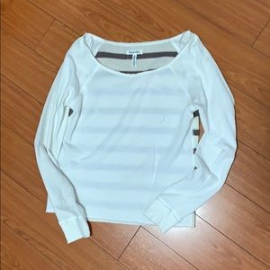 White stripped crew neck